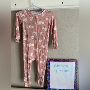 R&R Cozy Floral Kids Footie